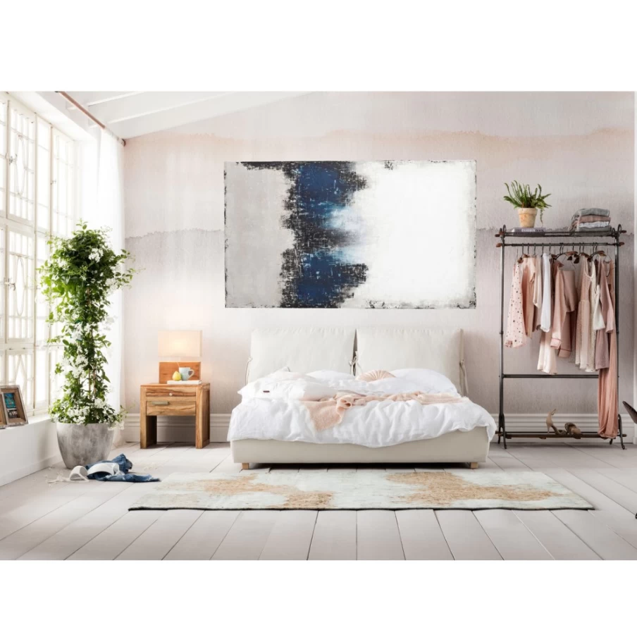 "KARE Design Modern Abstract Acrylic Painting 'Into The Sea' Large Wall Art 120x210cm Blue Ocean Decor"