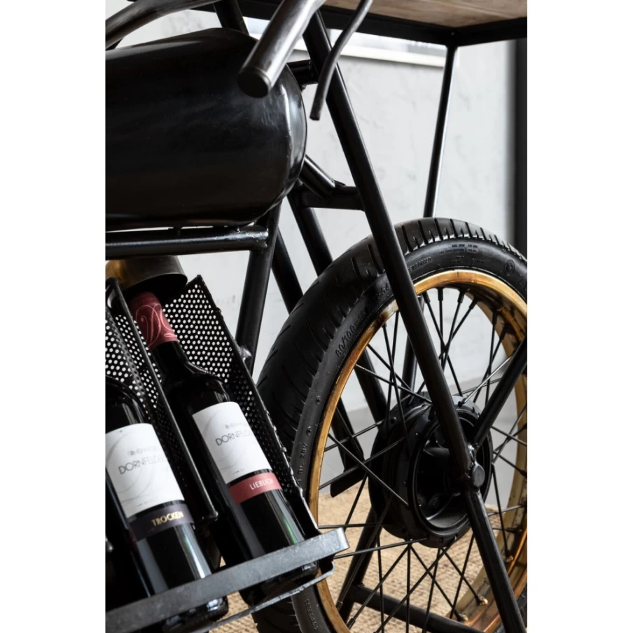 KARE Design Modern Console Motorbike Black - Stylish Entryway Table for Home Decor