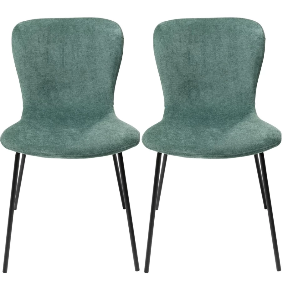 "KARE Design Gerda Green Chair Set of 2 – Modern Dining Chairs"