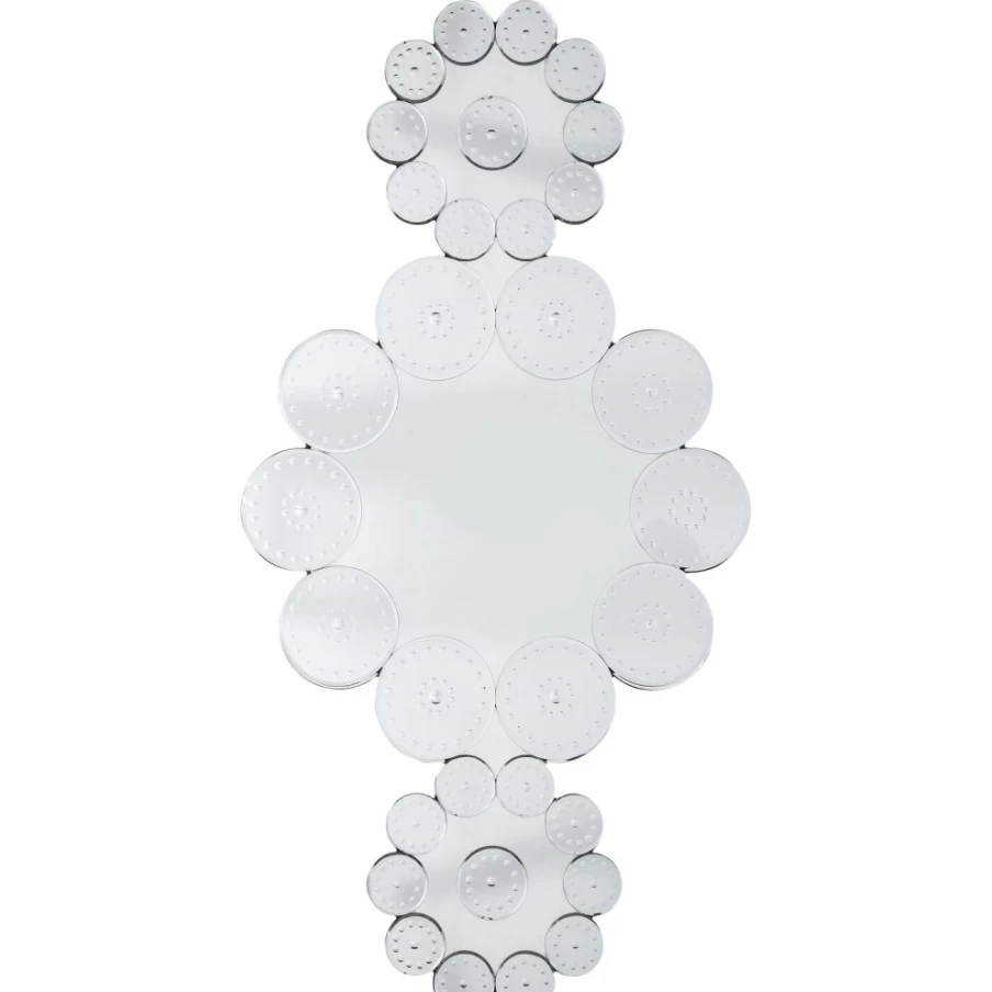 "KARE Design Modern Mirror Ice Flowers Wall Art 194x102cm - Elegant Decorative Glass Mirror for Living Room"