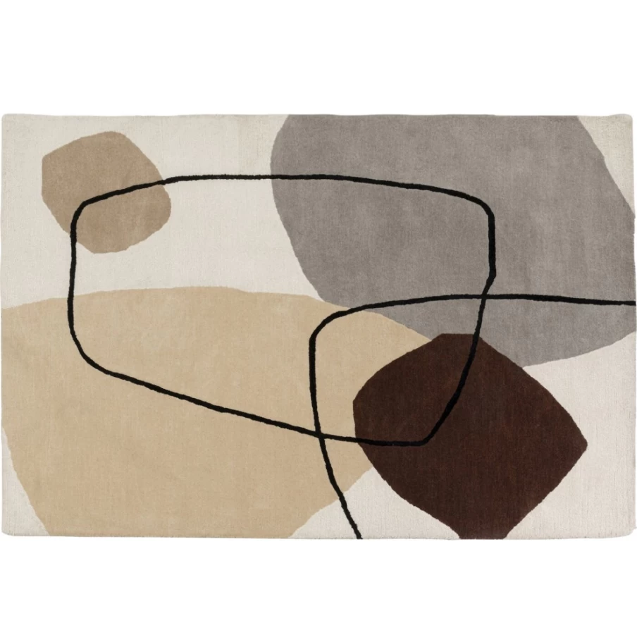 KARE Design Modern Carpet Stone Multi Pattern Area Rug 170x240 cm for Living Room Home Decor