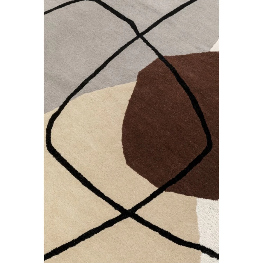 KARE Design Modern Carpet Stone Multi Pattern Area Rug 170x240 cm for Living Room Home Decor