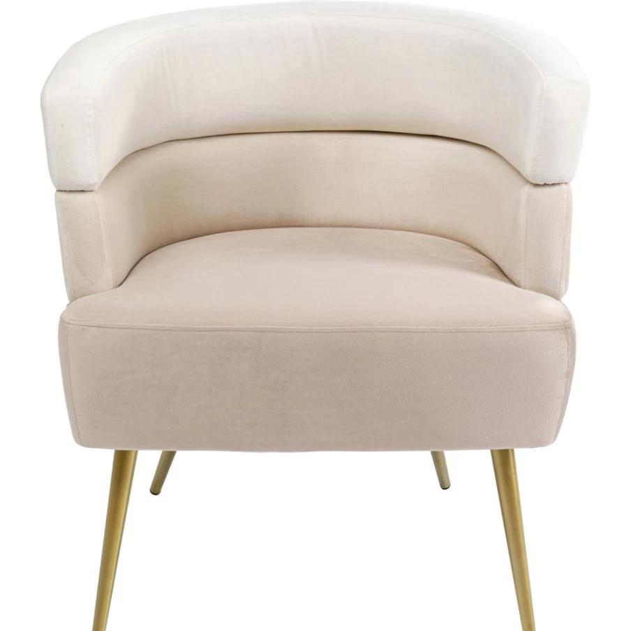 "KARE Design Modern Armchair in Cream – Stylish Sandwich Backrest Lounge Chair"