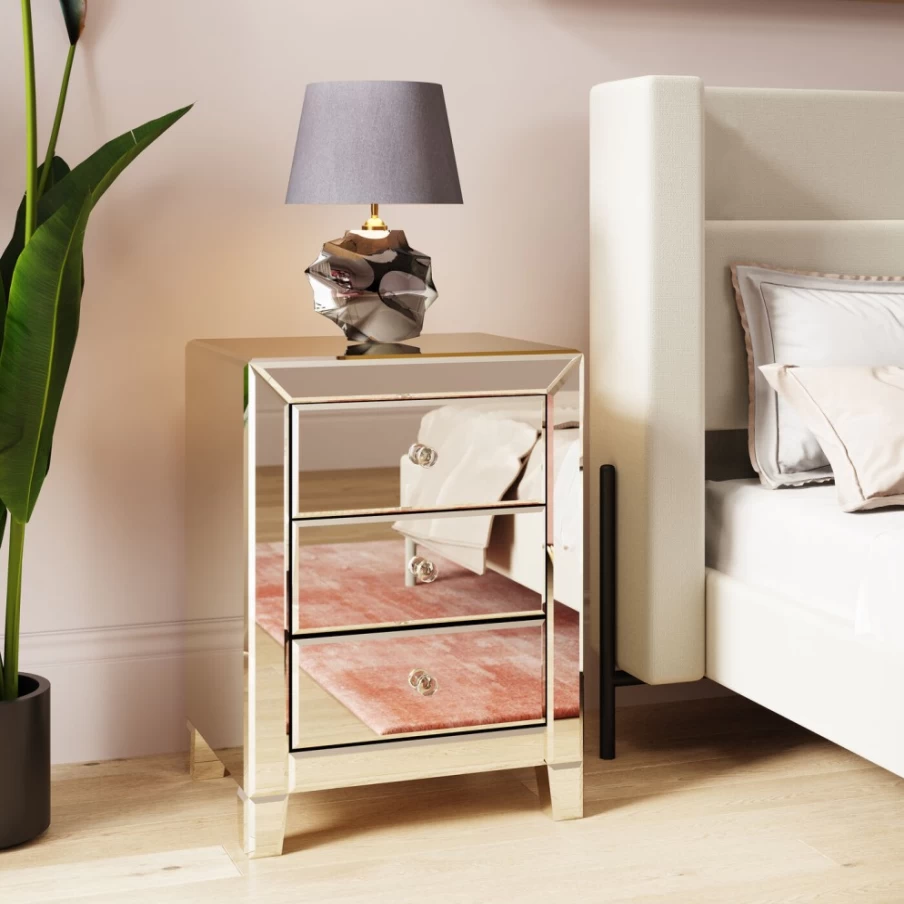 "KARE Design Luxury 3-Drawer Small Dresser | Modern Compact Chest for Bedroom"