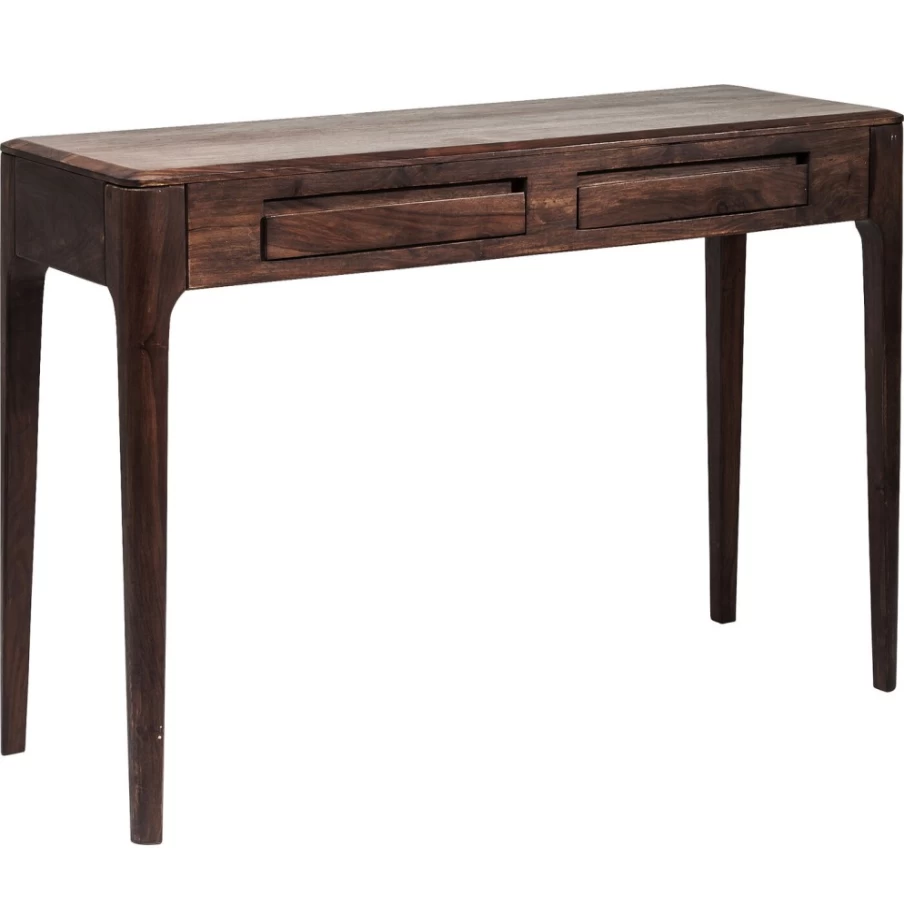 KARE Design Modern Laptop Desk - Brooklyn Walnut Finish, 110cm x 40cm Home Office Workstation