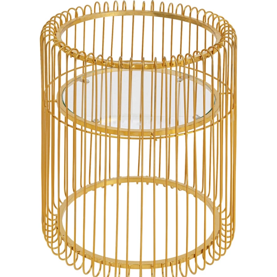 KARE Design Gold Wire Plant Holder - 44Cm Modern Hanging Flower Basket for Indoor Outdoor Decor