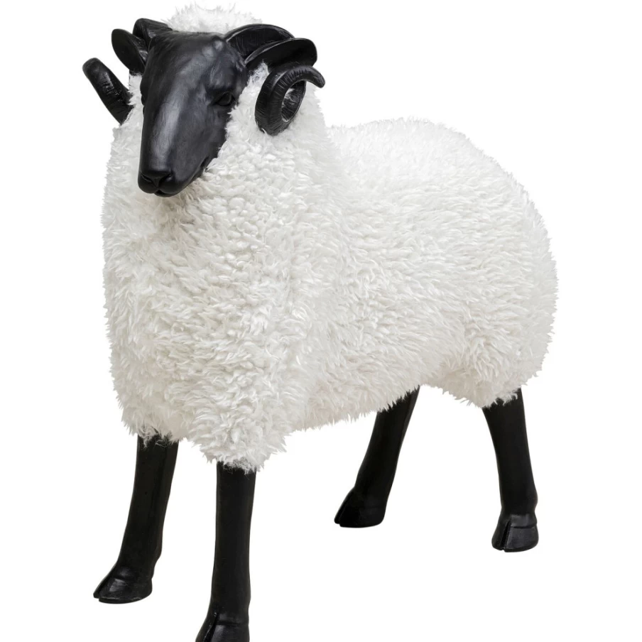 KARE Design Bathilde Ram White Decorative Figurine 78cm Modern Home Decor Statue