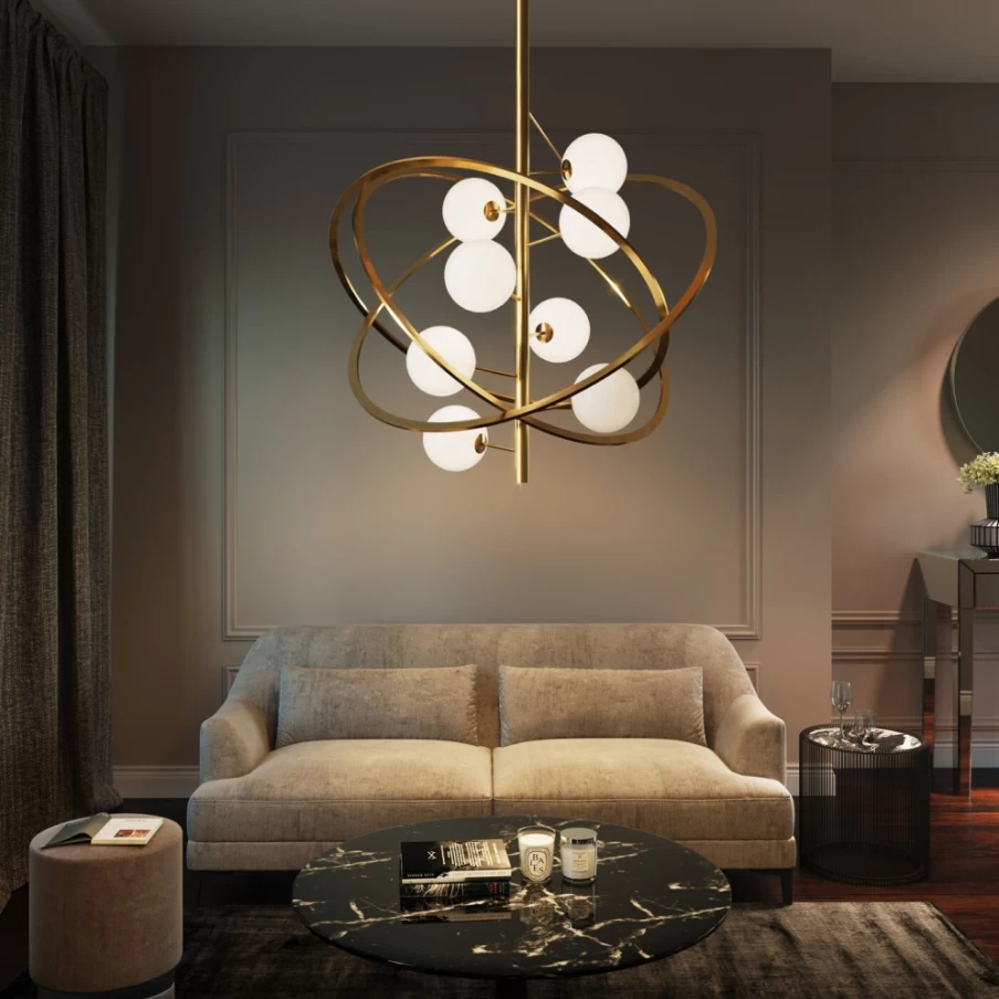 KARE Design Modern Galaxia 87cm Pendant Lamp - Stylish Ceiling Light Fixture for Living Room Dining Room