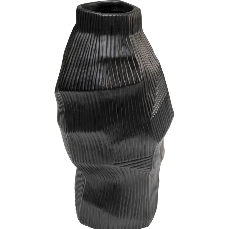 KARE Design Modern Papyrus Pattern Vase 39cm - Handmade Deco Vase for Home Decor