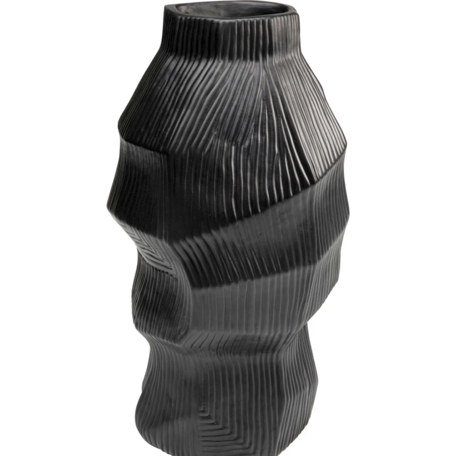 KARE Design Modern Papyrus Pattern Vase 39cm - Handmade Deco Vase for Home Decor