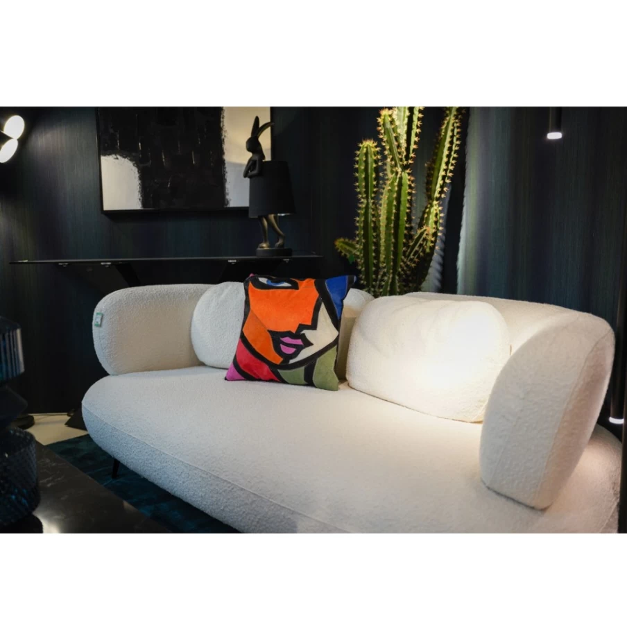 "KARE Design Abstract Lady Face Cushion Cover 40x40cm Modern Home Decor Pillow Case"