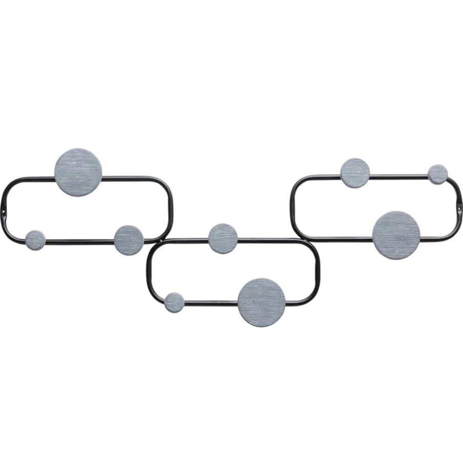 KARE Design Modern Cerchi Coat Rack 80Cm - Stylish Entryway Hanger for Hats, Jackets & Accessories