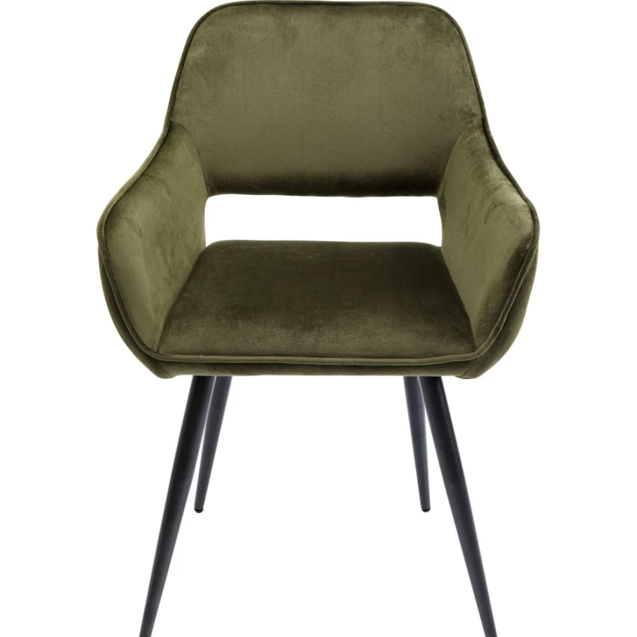 "KARE Design San Francisco Dark Green Armchair With Armrests – Modern Comfort Chair"