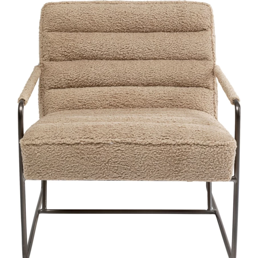 "KARE Design Figero Beige Armchair – Modern Lounge Chair for Living Room"