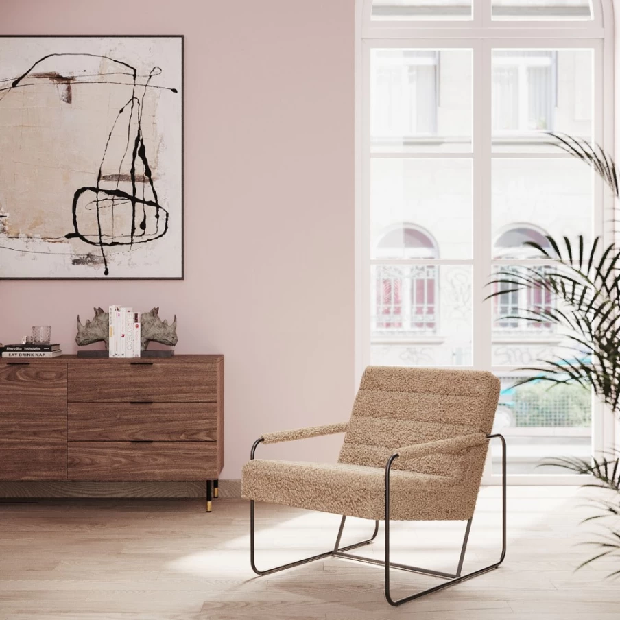 "KARE Design Figero Beige Armchair – Modern Lounge Chair for Living Room"