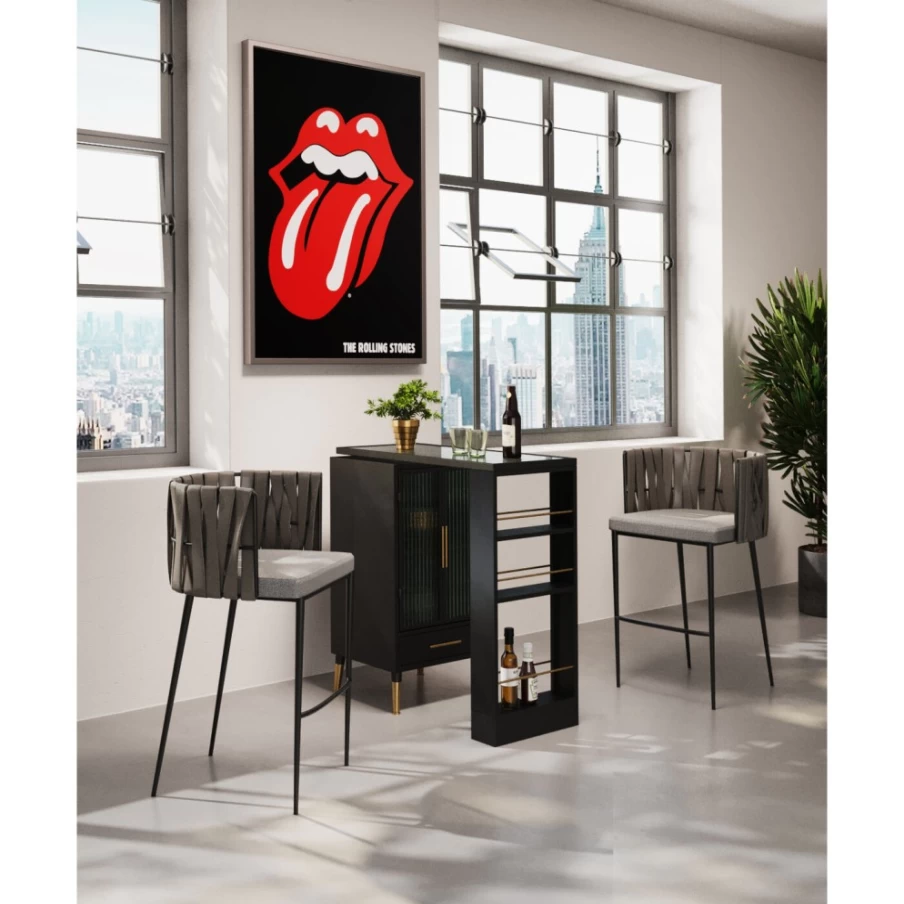 "KARE Design Cheerio Modern Bar Stool - Stylish & Comfortable Seating for Home & Cafe"