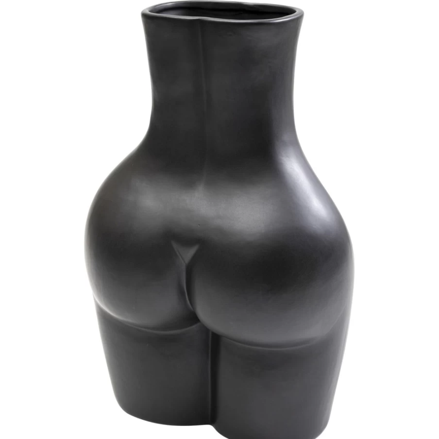 KARE Design Donna Black Ceramic Vase - 40cm Modern Home Decor