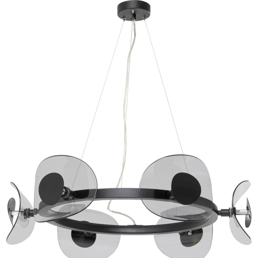KARE Design Mariposa Black Smoke Pendant Lamp - 81cm Modern Hanging Light for Dining Room