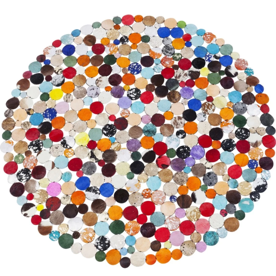 KARE Design Modern Round Carpet 150cm Diameter Multi-Color Bohemian Style Area Rug