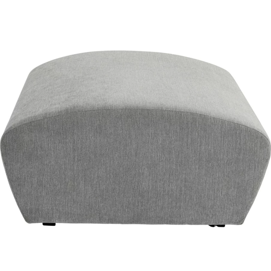 KARE Design Lucca Grey Pouffe 76cm Modern Footstool Ottoman