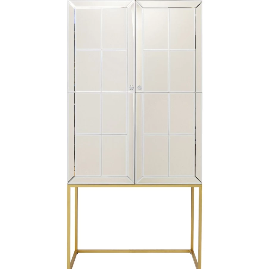 KARE Design Modern Bar Cabinet with Champagne Storage, 89x181cm Luxury Home Bar Furniture