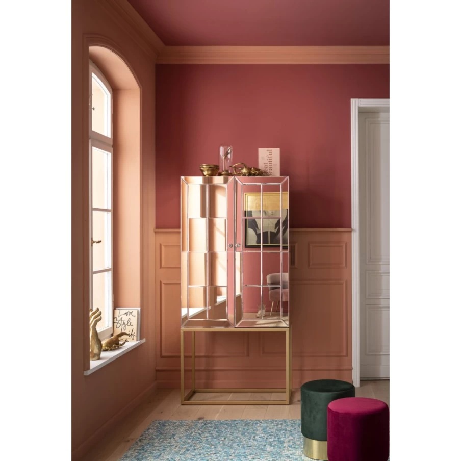 KARE Design Modern Bar Cabinet with Champagne Storage, 89x181cm Luxury Home Bar Furniture