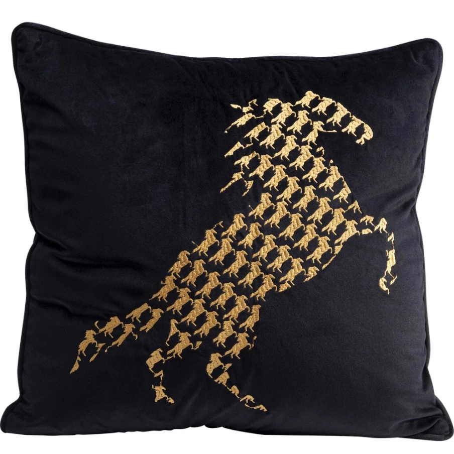 KARE Design Horse Print Cushion 45x45 cm Decorative Pillow Cover Home Decor