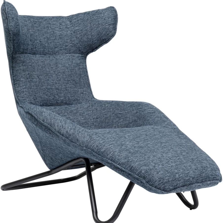 KARE Design Granada Dark Blue Relax Chair – Modern Comfort Lounge Chair for Home & Office