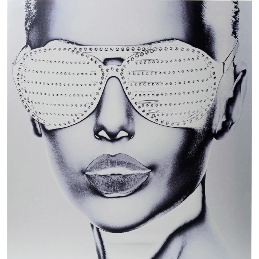 "KARE Design Modern Aluminum Picture Frame Cool Girl Style 120x120 cm Square Art Frame"