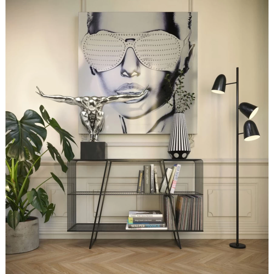 "KARE Design Modern Aluminum Picture Frame Cool Girl Style 120x120 cm Square Art Frame"