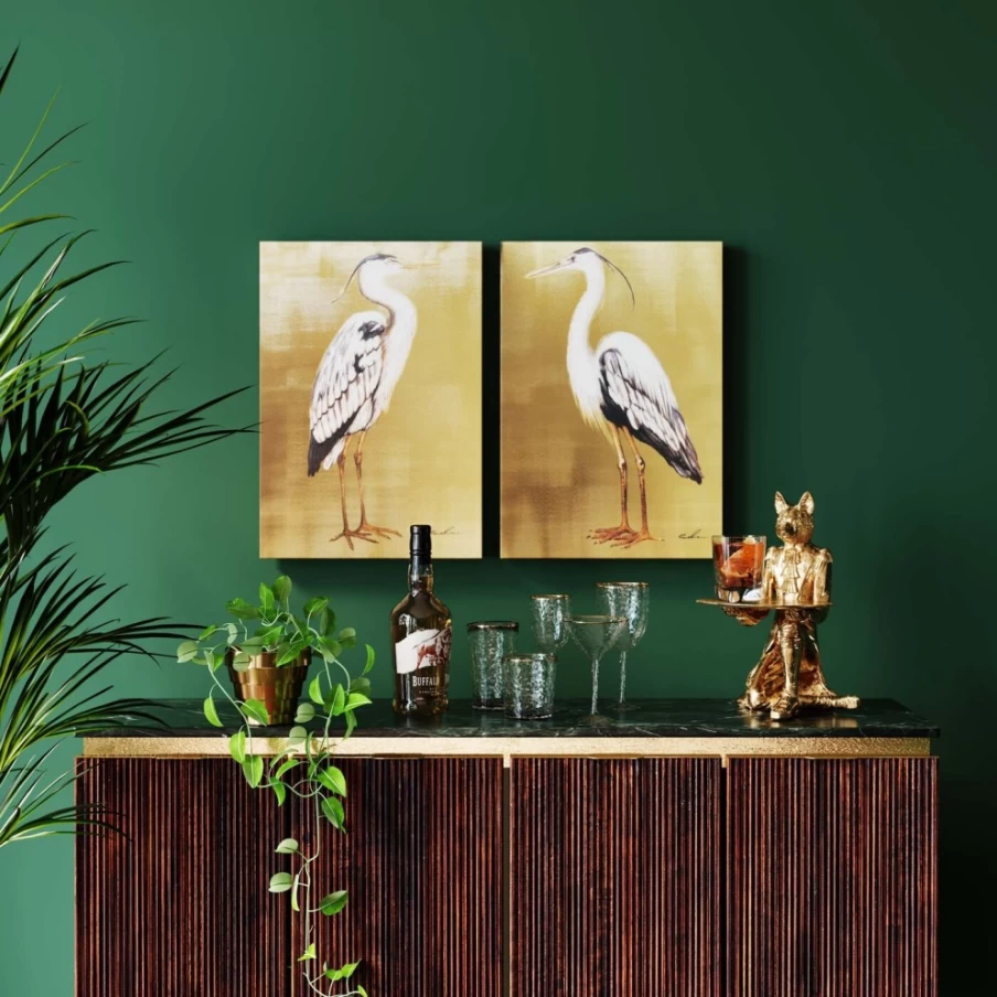 KARE Design Modern Fox Waiter Statue - 36cm Tall Decorative Figurine for Home & Bar Decor