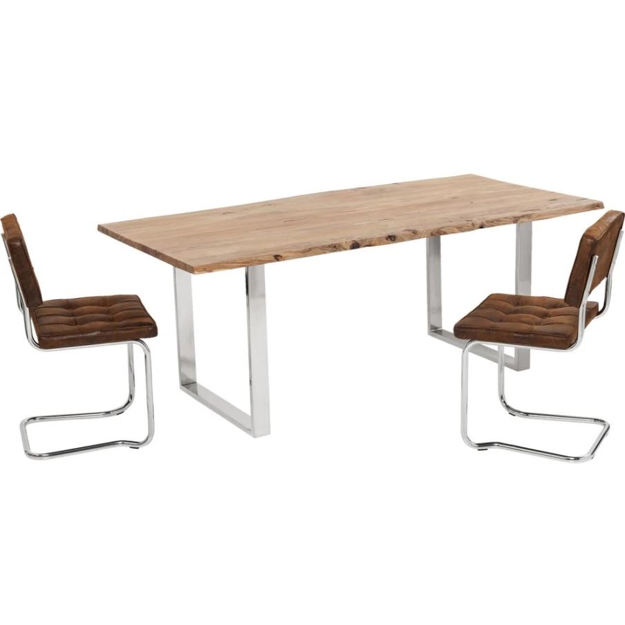 "KARE Design Modern Chrome Table Harmony 200X100 - Stylish Dining Table for Contemporary Interiors"