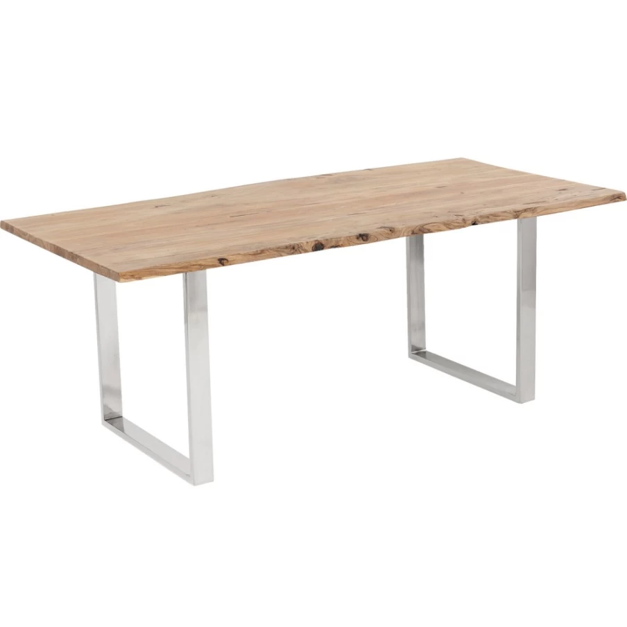 "KARE Design Modern Chrome Table Harmony 200X100 - Stylish Dining Table for Contemporary Interiors"