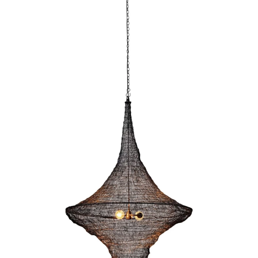 KARE Design Modern Cocoon Shape Black Pendant Lamp - 89cm Stylish Hanging Light for Home Decor
