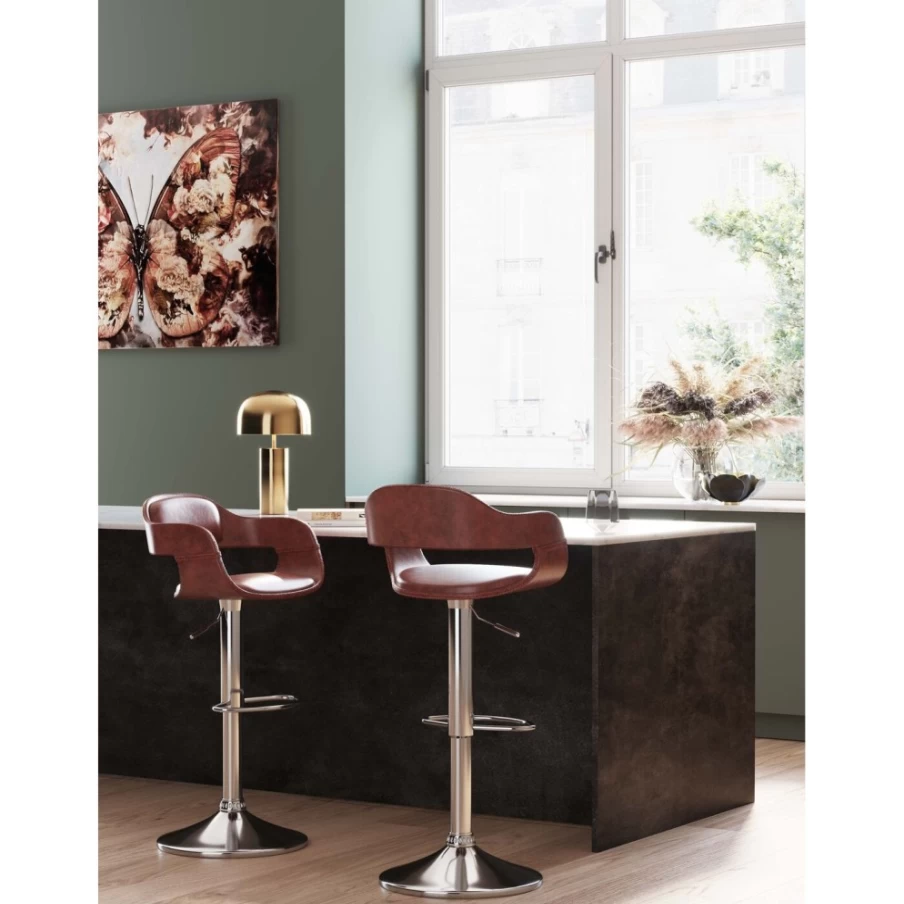 KARE Design Monaco Nougat Modern Bar Stool - Stylish Kitchen & Counter Height Seating