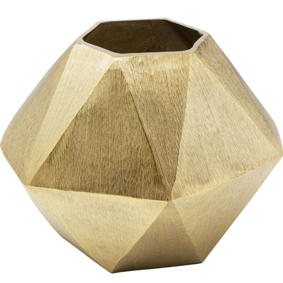 KARE Design Modern Brass Deco Vase Sacramento 24cm Home Decor Luxury Gold Flower Vase