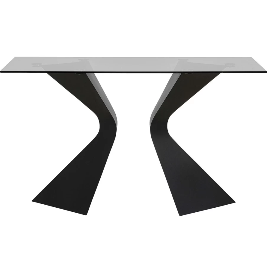 KARE Design Gloria Black Console Table 140cm x 81cm Modern Entryway Furniture