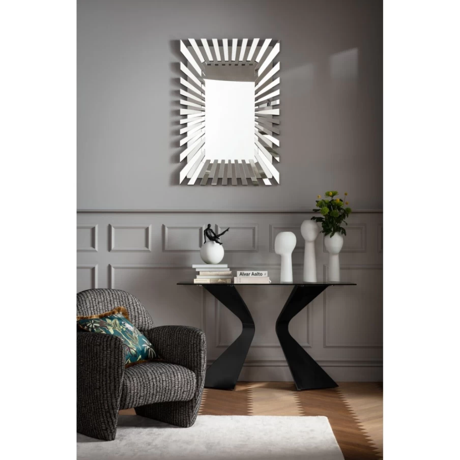 KARE Design Gloria Black Console Table 140cm x 81cm Modern Entryway Furniture