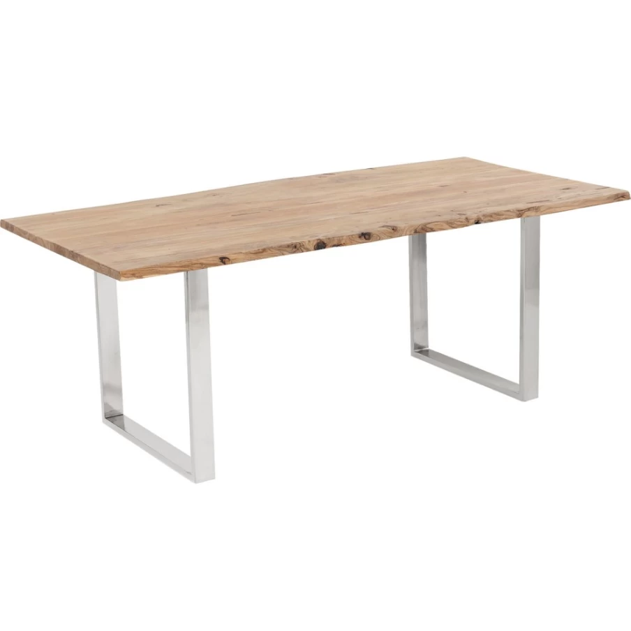 KARE Design Modern Chrome Dining Table - 180X90 cm Harmony Collection