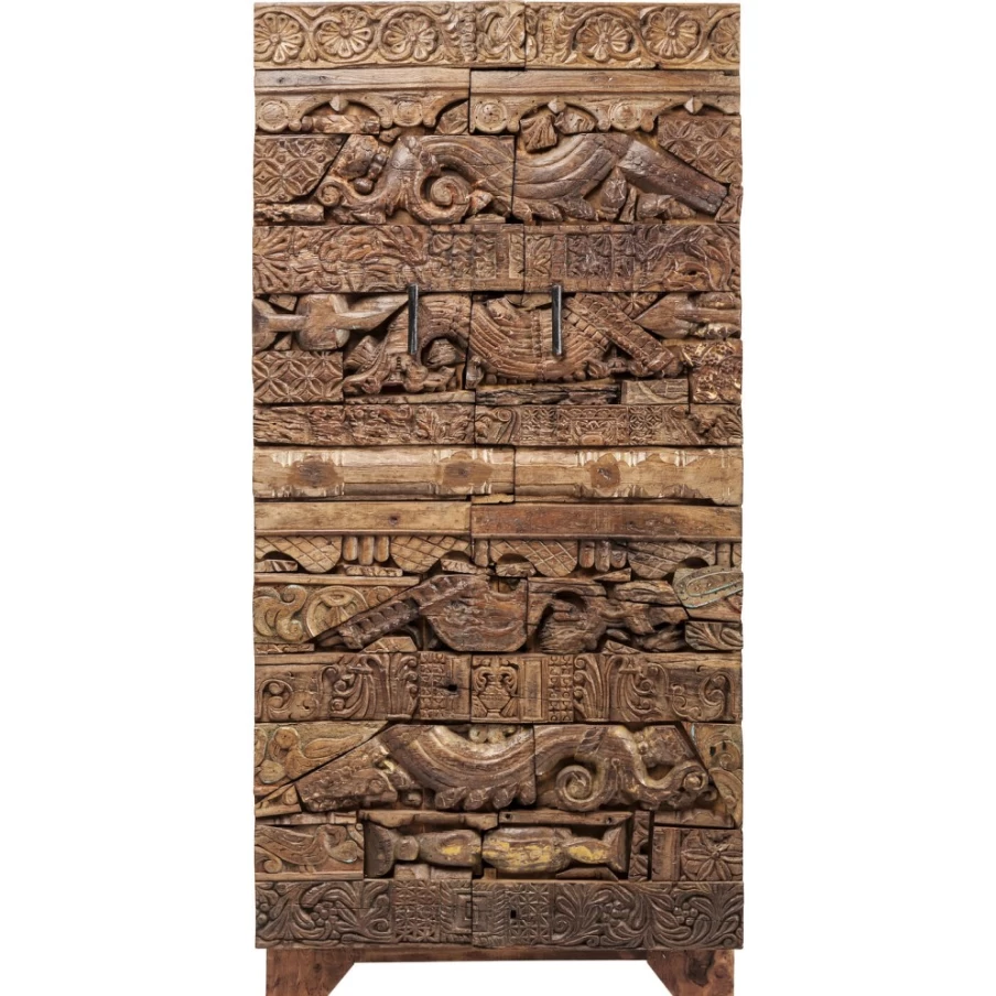 KARE Design Shanti Surprise 2-Door Cabinet - Nature Inspired Puzzle Pattern Storage Solution