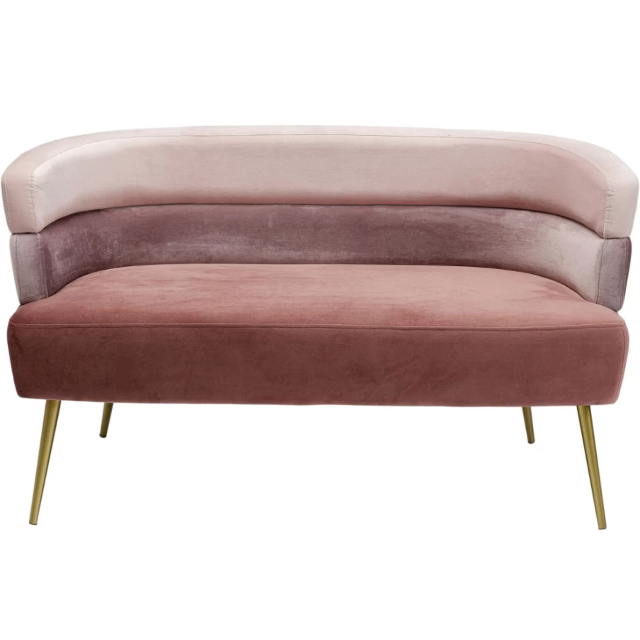 "KARE Design Modern 2-Seater Sofa Sandwich in Mauve Pink – Stylish Comfort for Small Spaces"