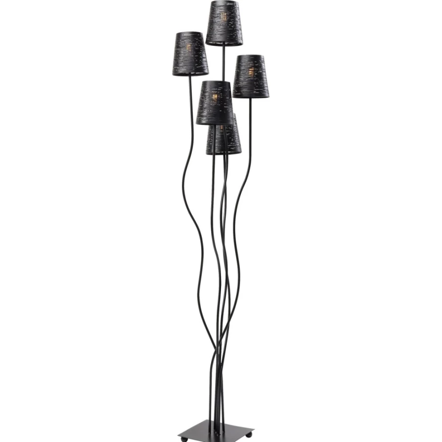 KARE Design Modern Black Flexible Floor Lamp - Adjustable Cinque Lighting for Living Room & Bedroom