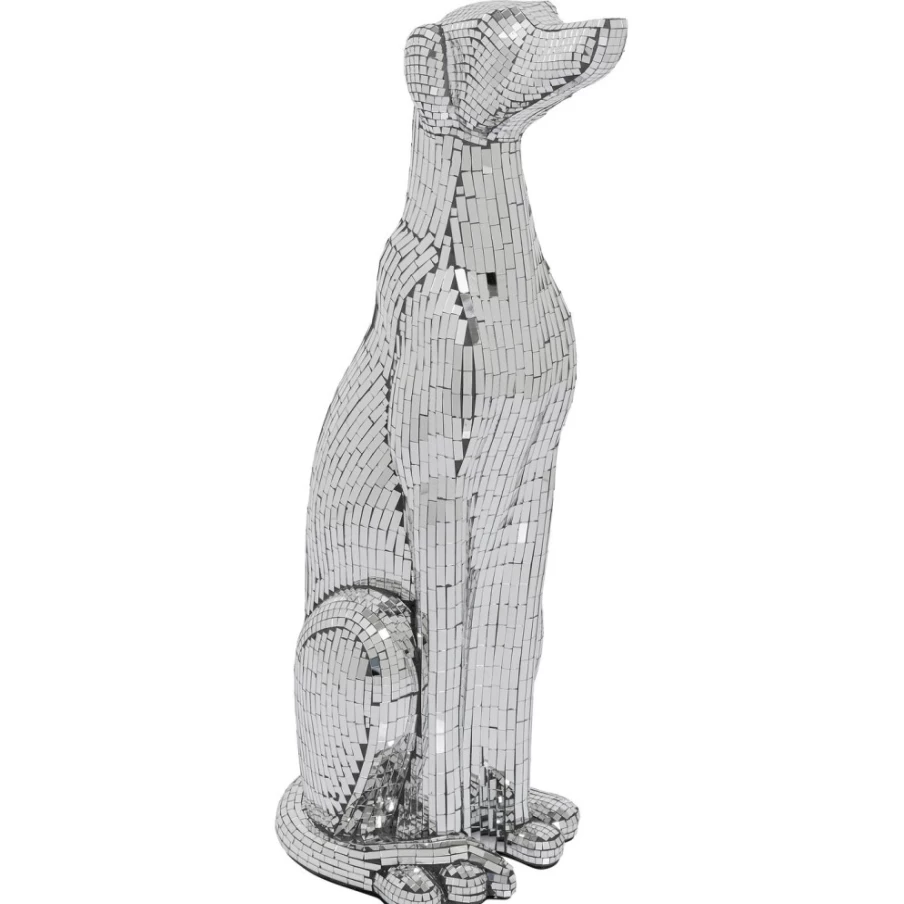 KARE Design Modern Mosaic Sitting Dog Statue - 78cm Handmade Deco Figurine for Home Decor
