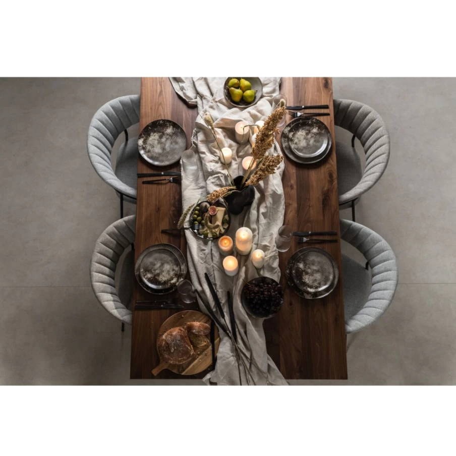 KARE Design Savannah Brown/Grey Matte Porcelain Plate 26cm - Modern Decorative Dinnerware