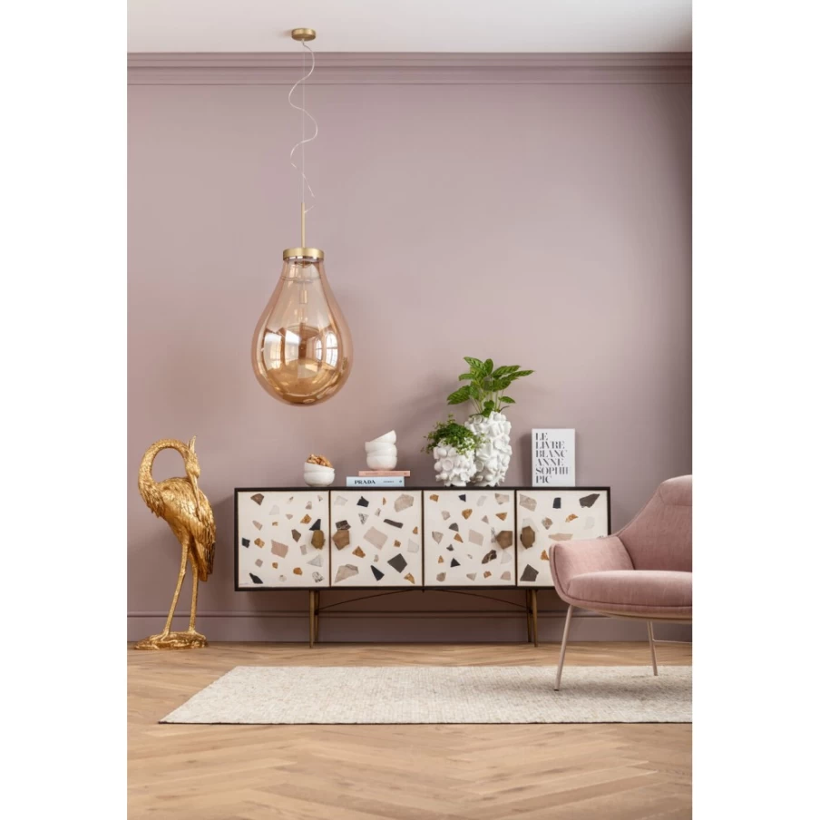 "KARE Design Modern Terrazzo Sideboard 183x77cm - Stylish Storage Cabinet for Living Room"