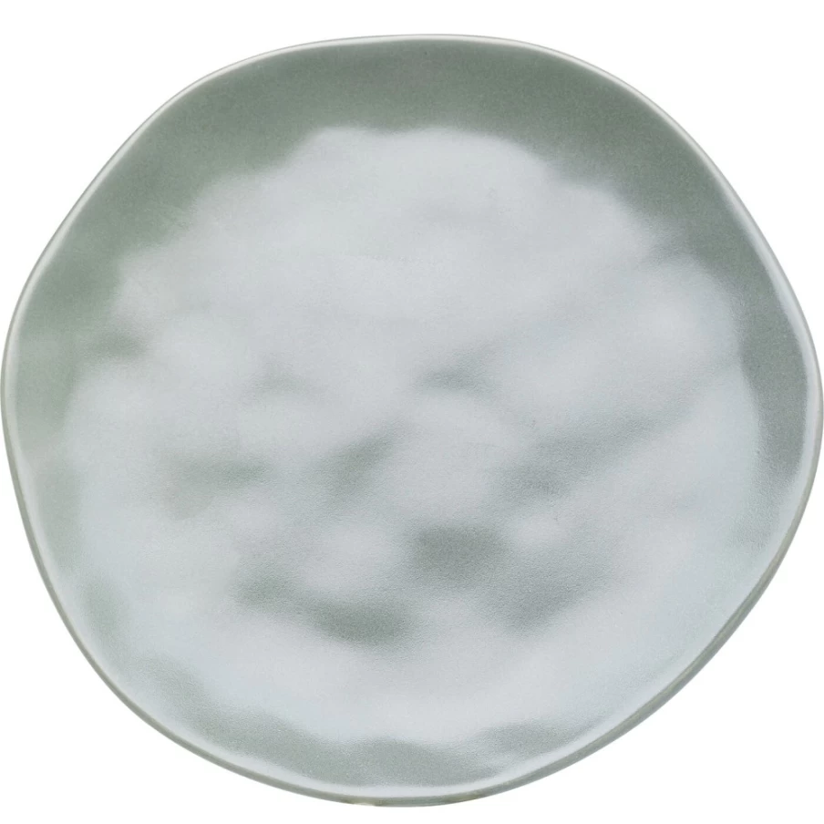 KARE Design Organic Sage Green Decorative Plate 20cm - Handcrafted Ceramic Dinner Plate