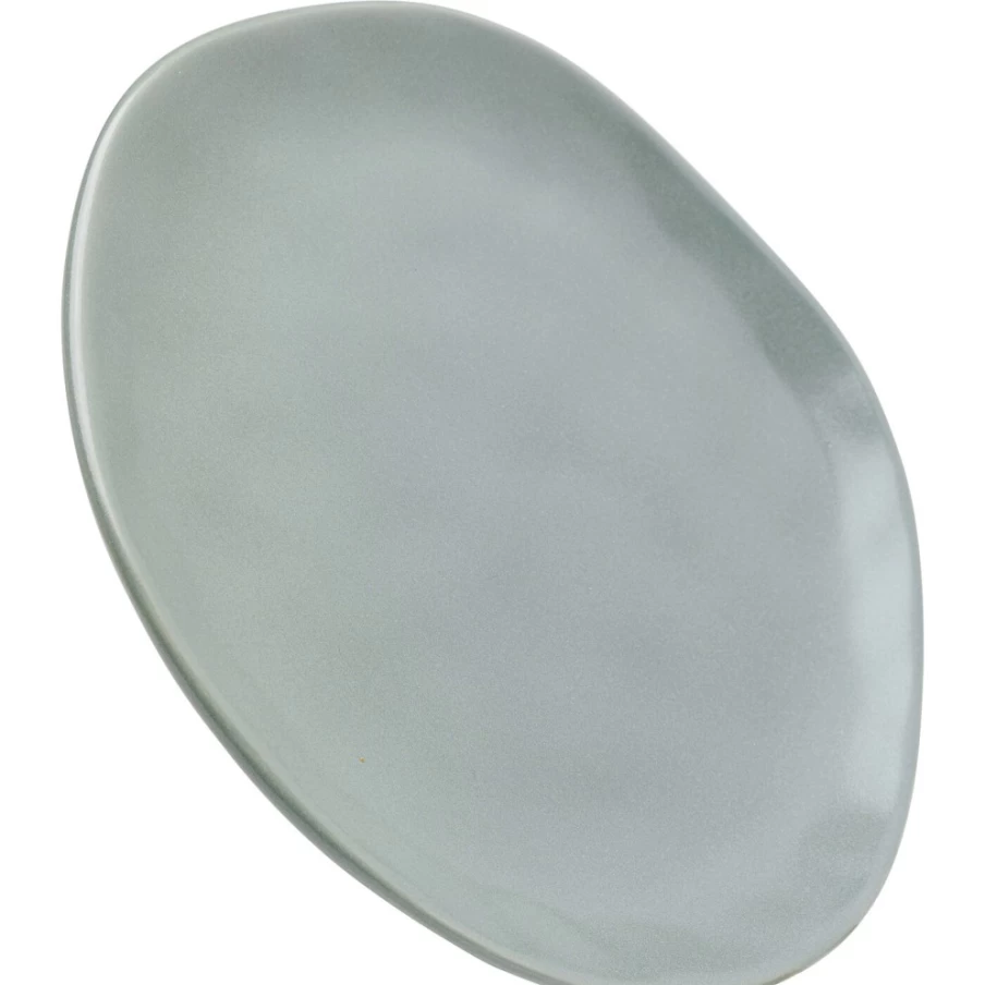 KARE Design Organic Sage Green Decorative Plate 20cm - Handcrafted Ceramic Dinner Plate