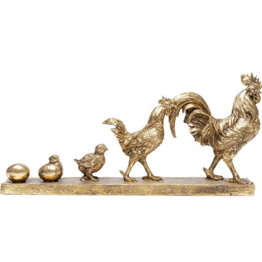 KARE Design Modern Deco Object - Artistic Chicken Evolution Sculpture for Home Decor