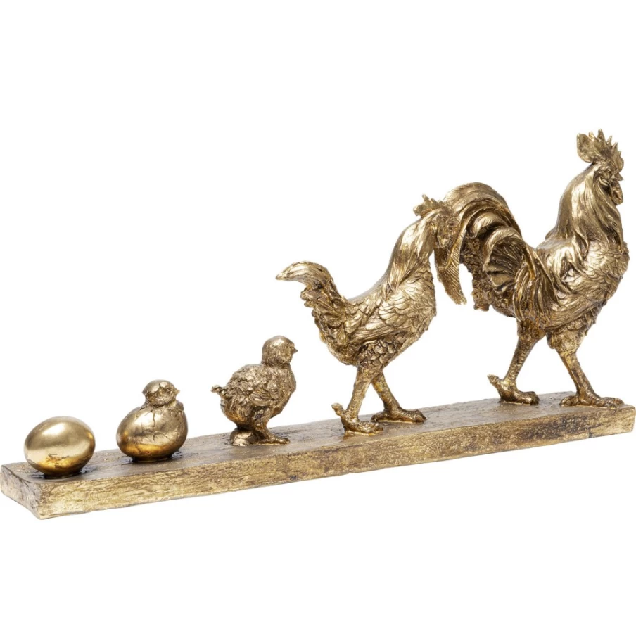 KARE Design Modern Deco Object - Artistic Chicken Evolution Sculpture for Home Decor