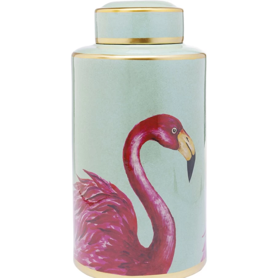 KARE Design Modern Flamingo Decor Jar - 39cm Tall Decorative Vase for Home & Garden